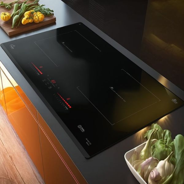 Hình lắp đặt bếp từ Tomate GH DUO-S2I Serie 8