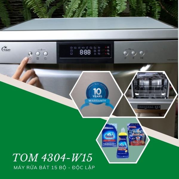 Máy rửa chén Tomate TOM 4304-W15