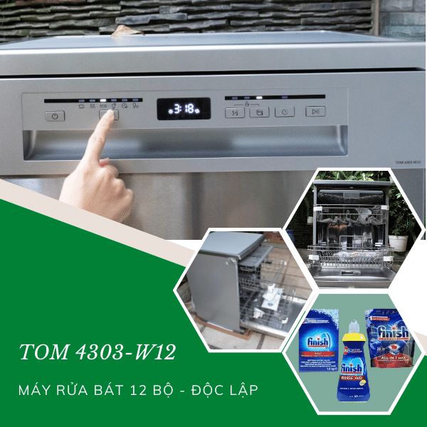 Máy rửa chén Tomate TOM 4303-W12