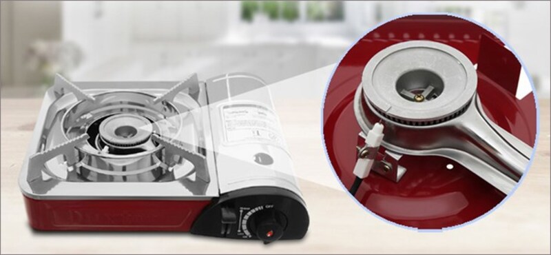 kiểm tra đầu đốt - sử dụng bếp ga mini an toàn