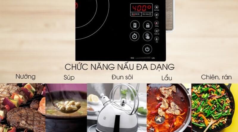 chế độ nấu bếp hồng ngoại khi nấu canh