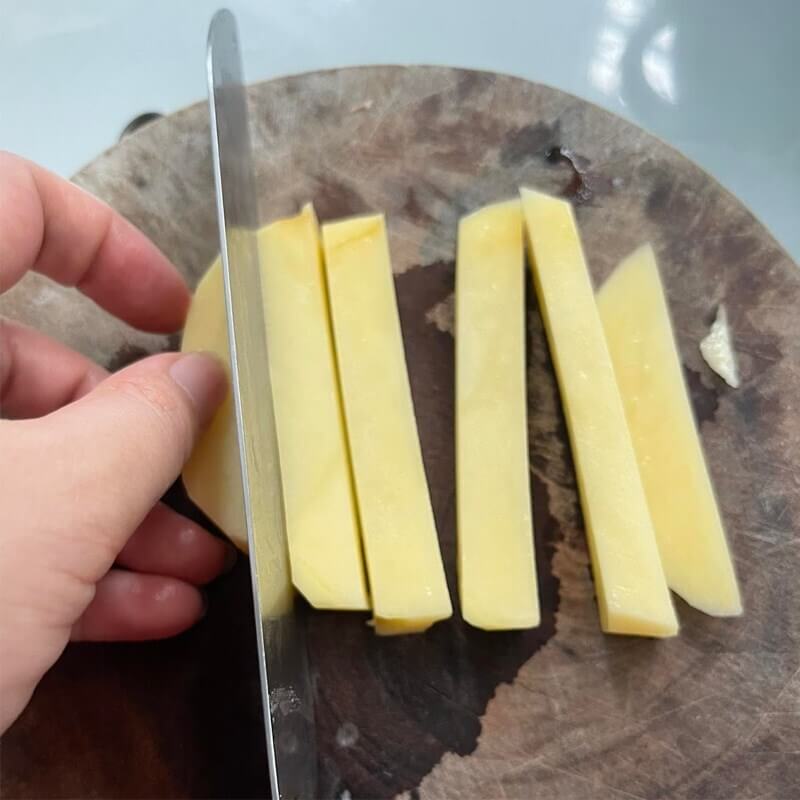 cắt khoai tây - cách làm khoai tây chiên