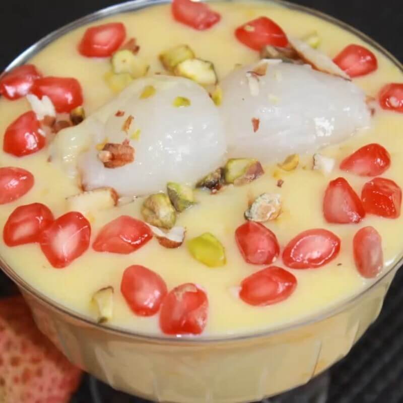 Pudding vải custard 