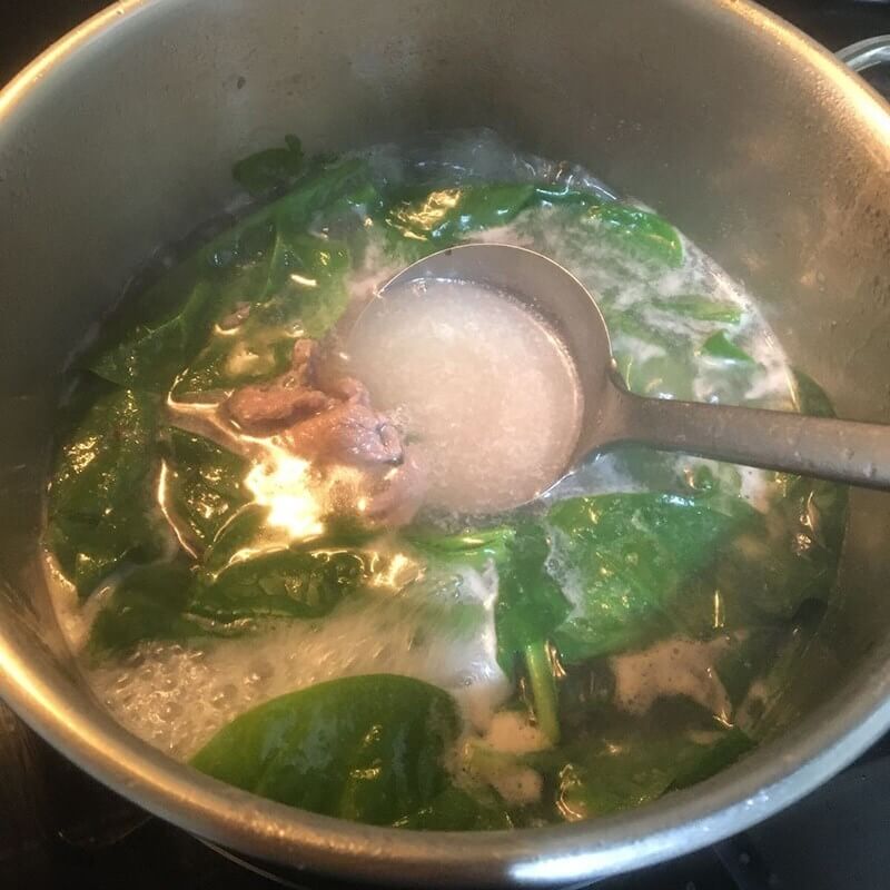 cách nấu canh mồng tơi nấu thịt bò