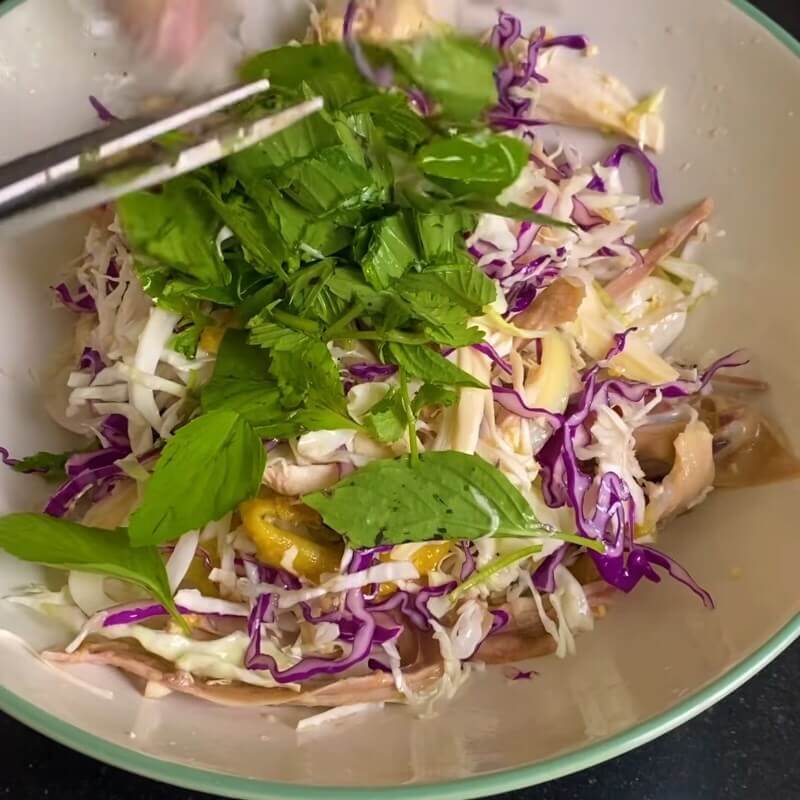 Trộn gà - cách làm gà lên mâm