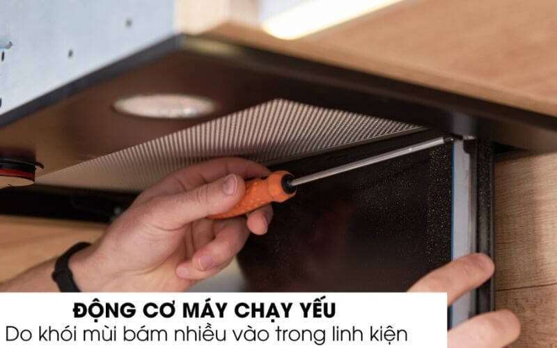 Động cơ hỏng - Máy hút mùi không hút được
