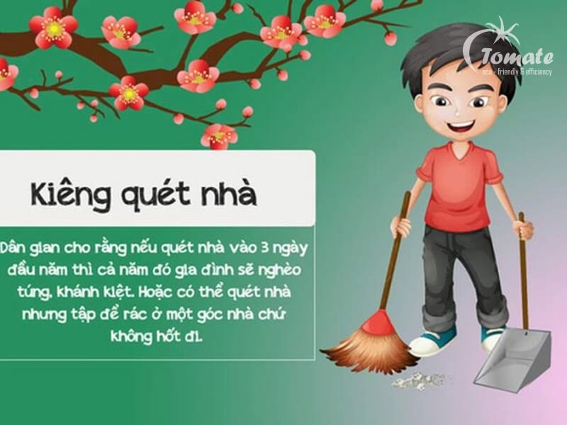 Kiêng quét nhà vì đưa tài lộc ra khỏi nhà