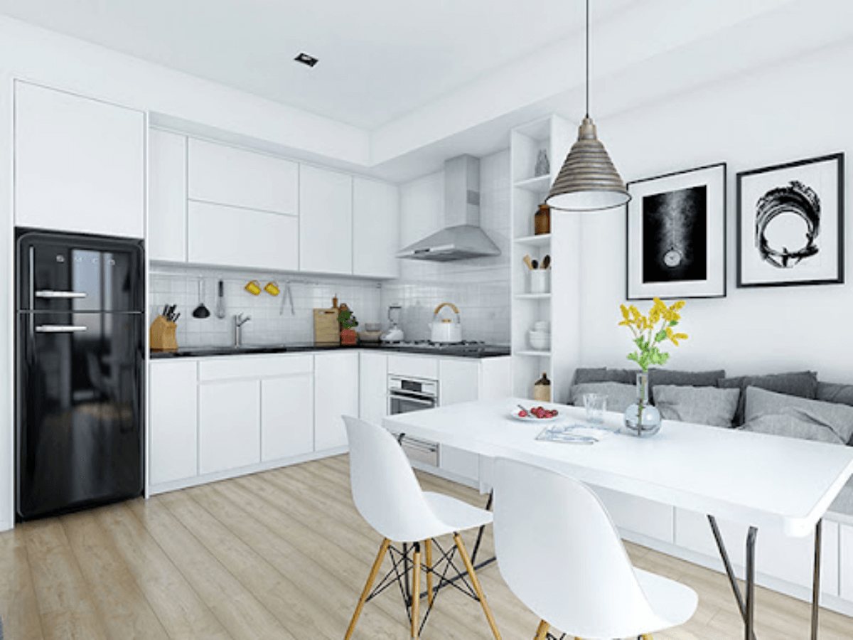 hình ảnh phòng bếp 15m2