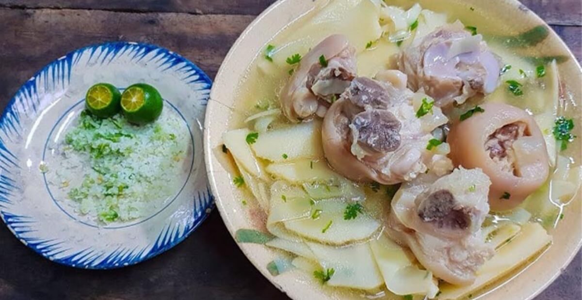 cách nấu Giò heo hầm măng tươi