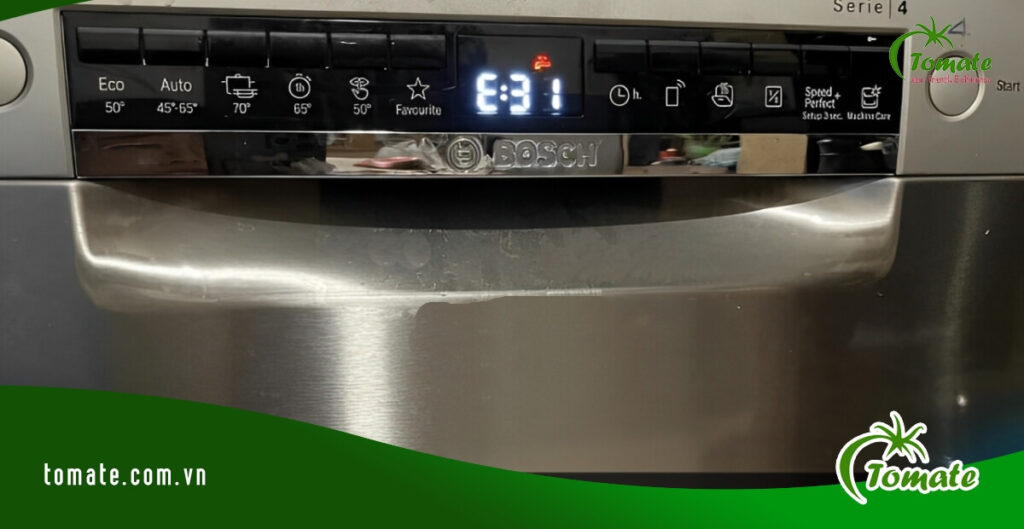 lỗi E31 máy rửa bát Bosch