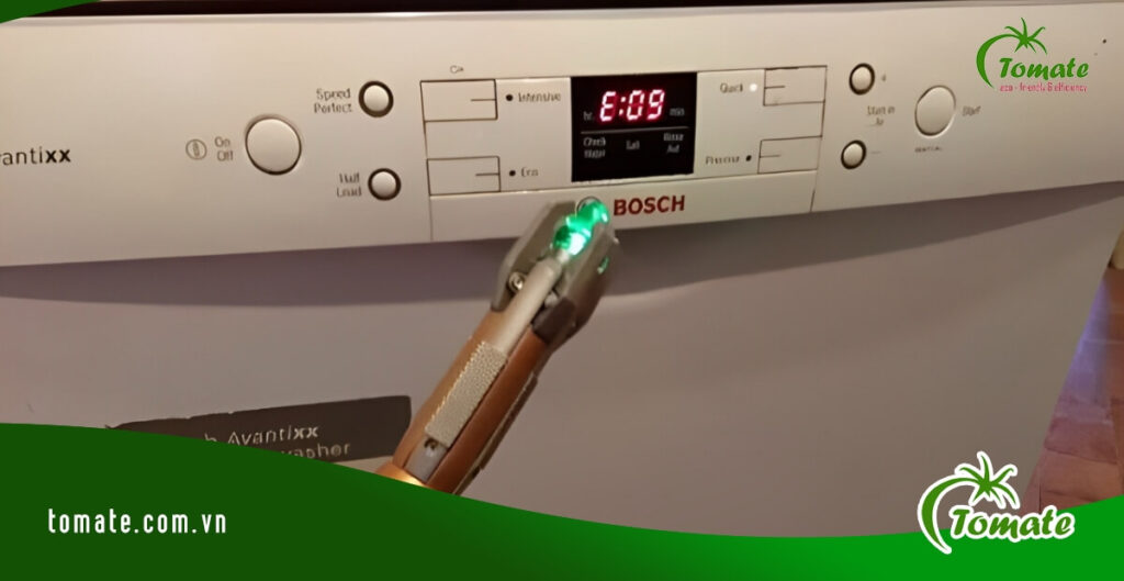 Lỗi E09 máy rửa bát Bosch