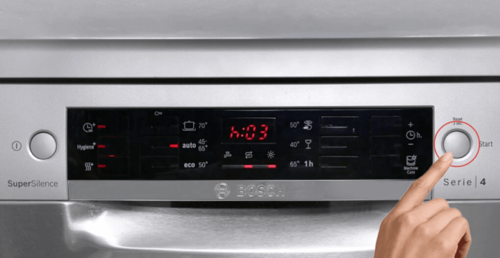 cách cài đặt máy rửa bát Bosch