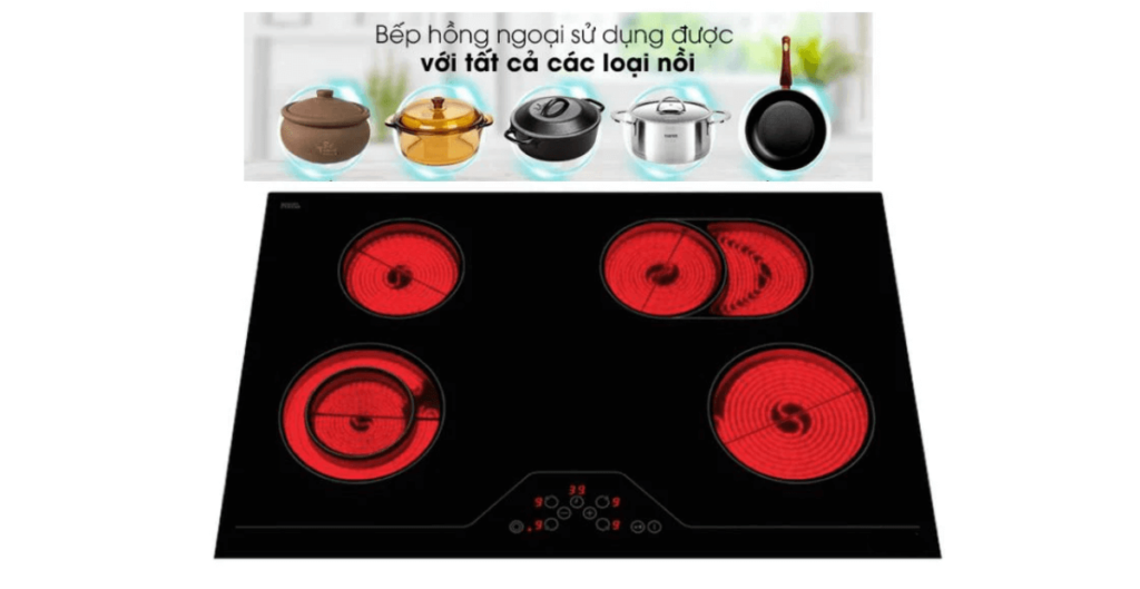 bếp hồng ngoại nấu được nồi nào