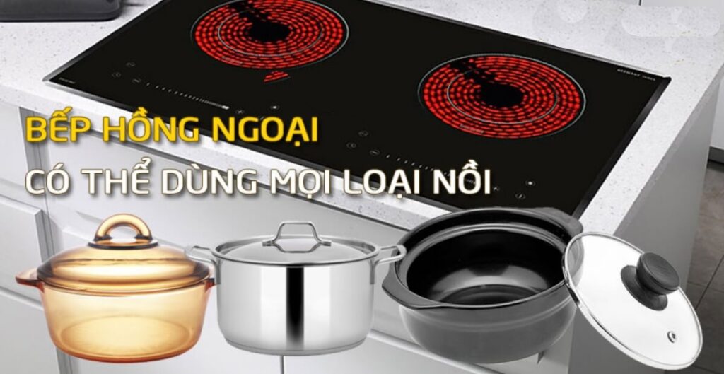 bếp hồng ngoại sử dụng nồi gì