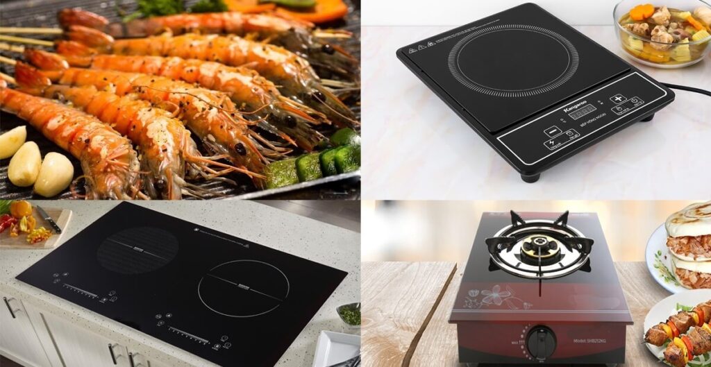 Cách nướng tôm bằng bếp điện từ hồng ngoại