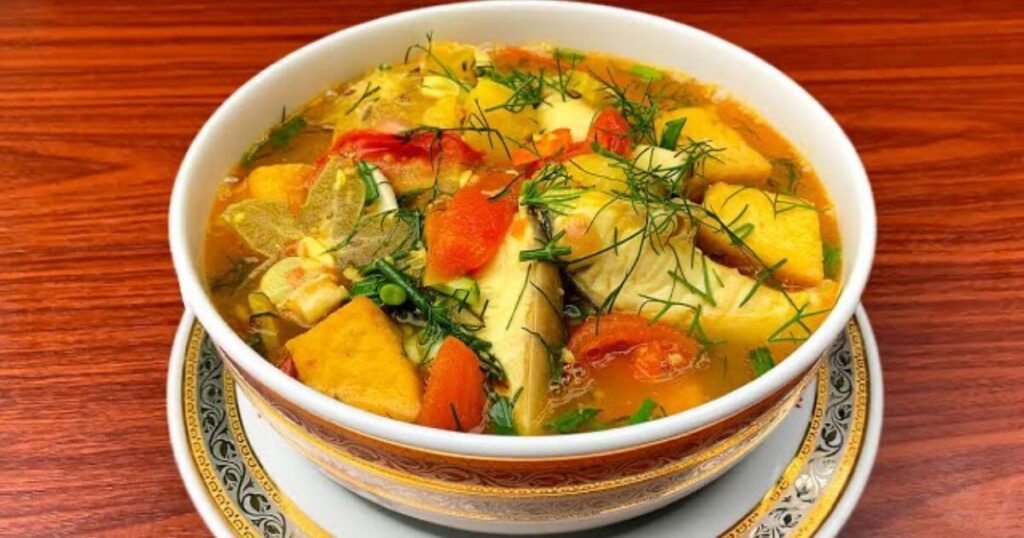 cách nấu canh cá tầm nấu dứa