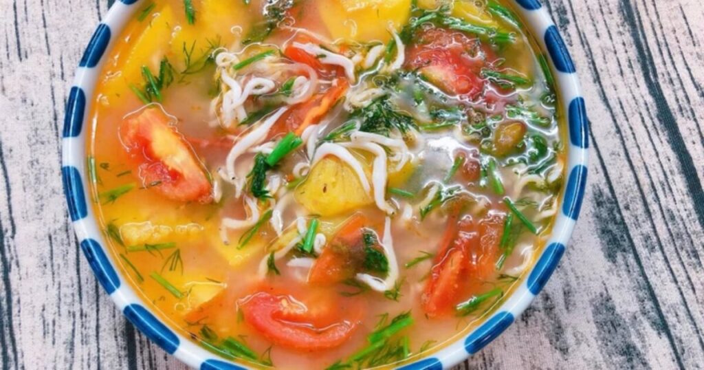 canh cá ngần nấu dứa