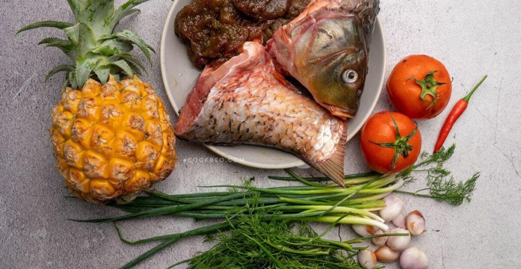 nguyên liệu nấu canh chua dứa
