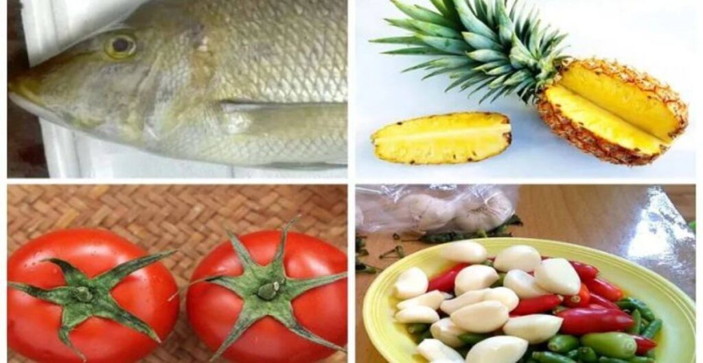 nguyên liệu nấu canh chua cá chép om dứa