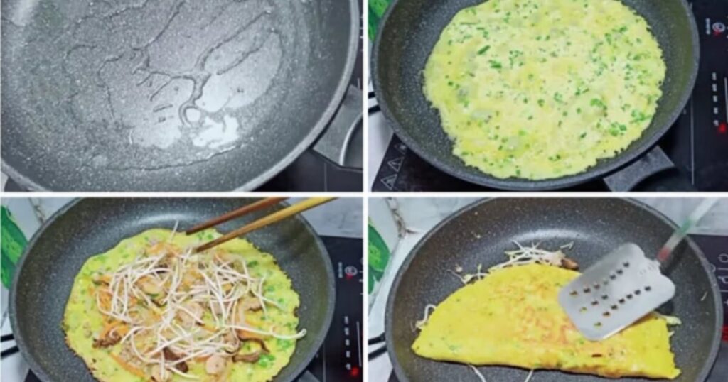 Cách đổ bánh xèo bằng bếp từ