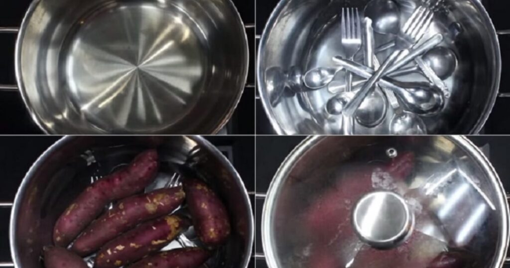 cách luộc khoai bằng bếp từ
