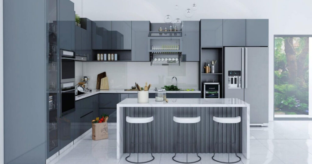mẫu phòng bếp có quầy bar