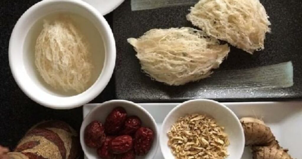 nguyên liệu chưng yến bằng bếp từ