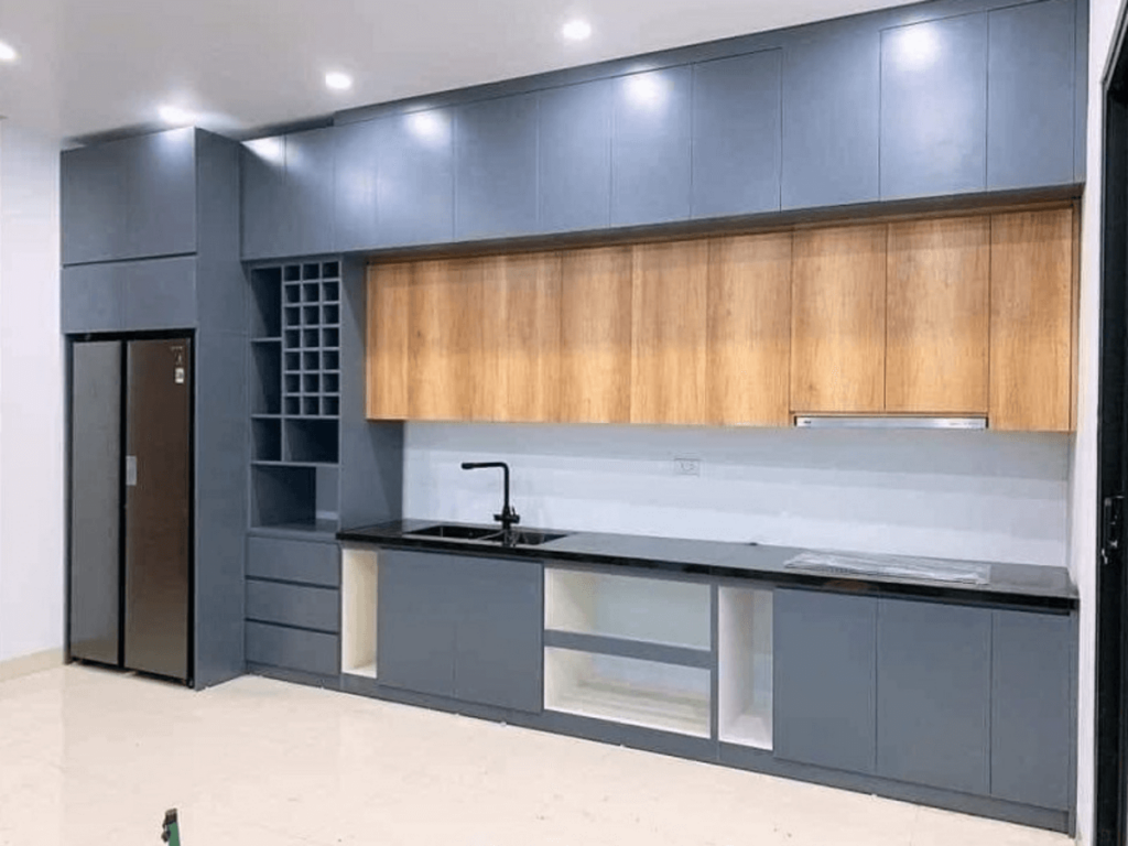 mẫu bếp dài 4m