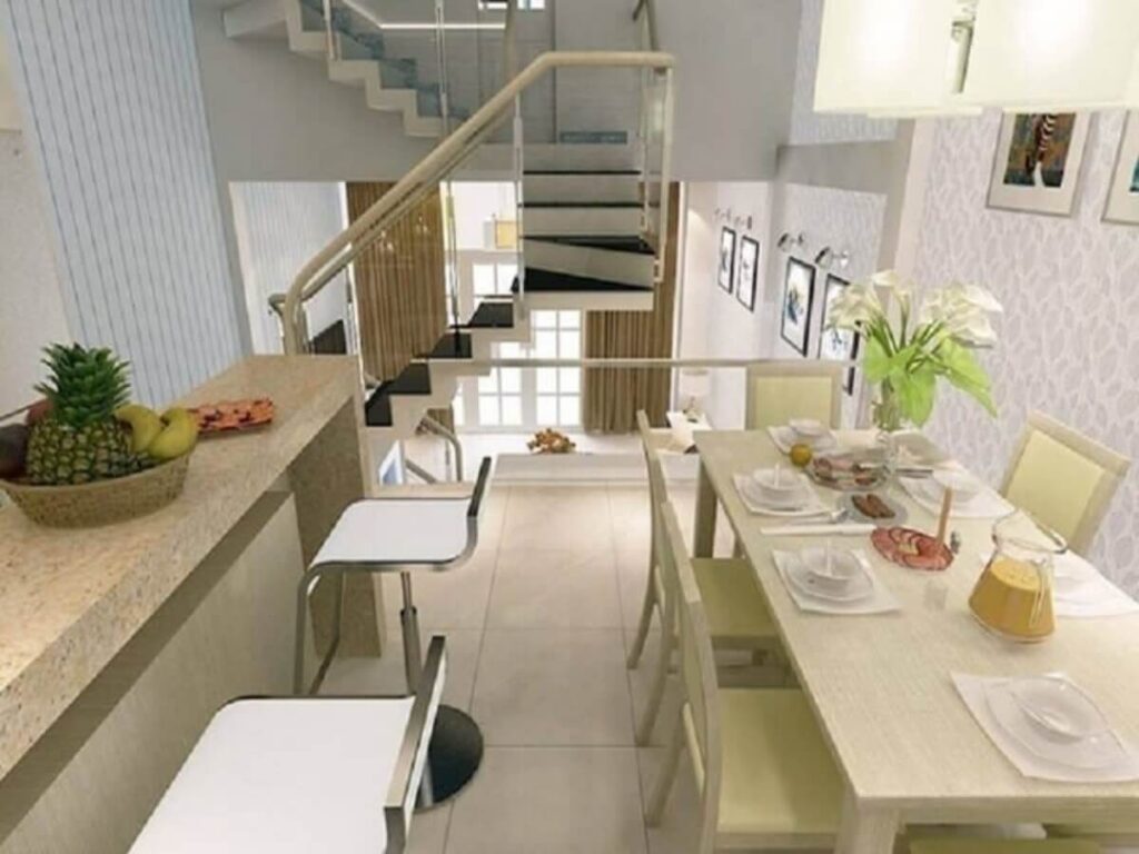 thiết kế bếp trên gác lửng