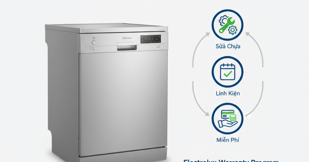 quy trình bảo hành máy rửa bát electrolux