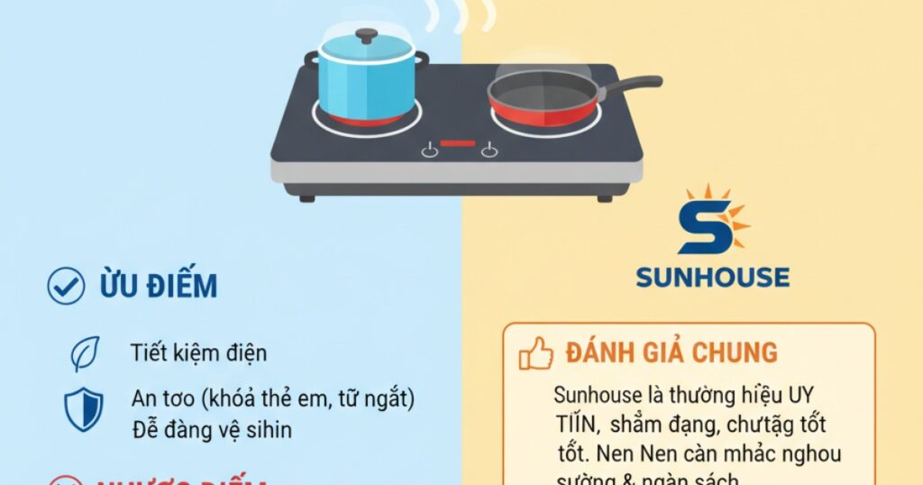 bếp điện từ sunhouse có tốt không detail