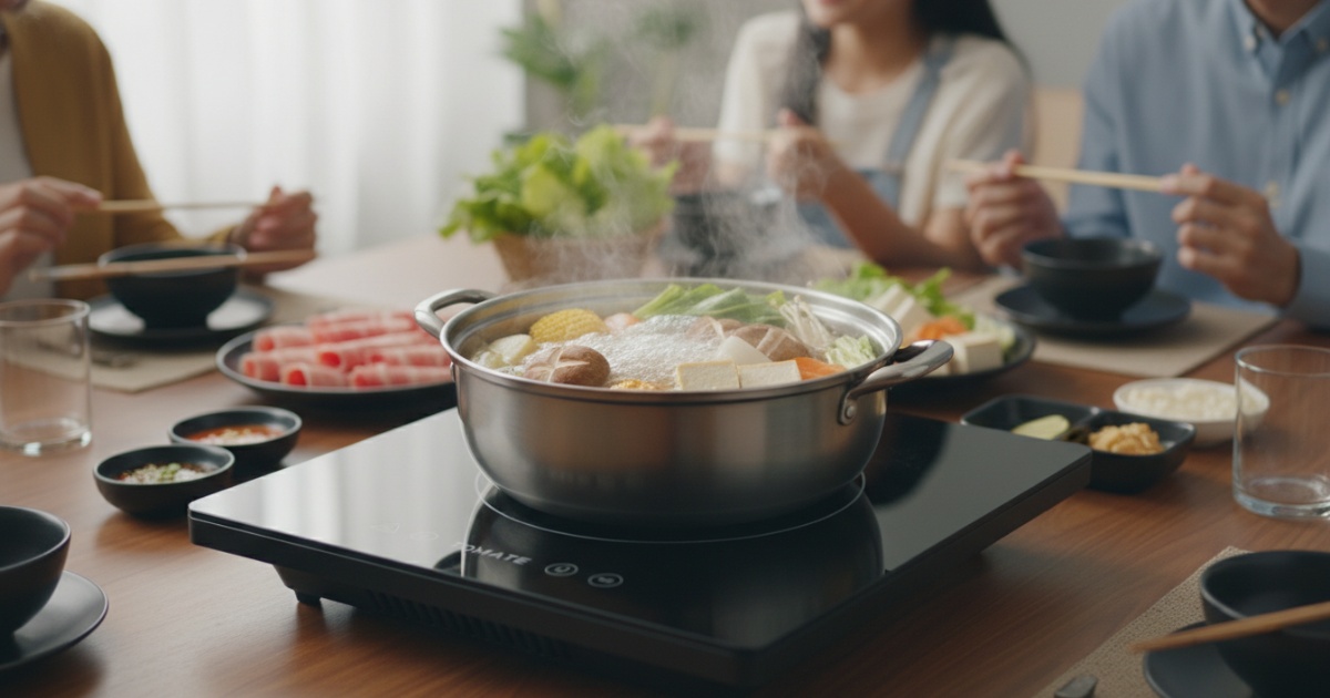 Bếp từ đơn Tomate nâng tầm trải nghiệm lẩu tại gia