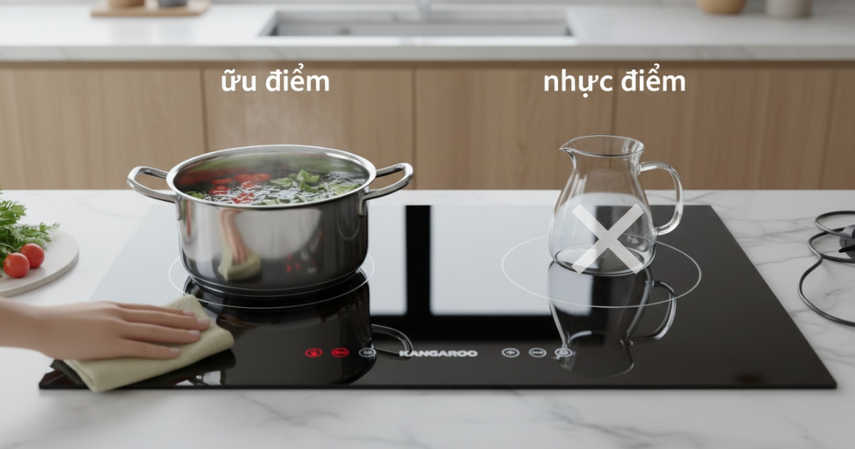 Đánh giá bếp từ Kangaroo chi tiết về ưu điểm và nhược điểm