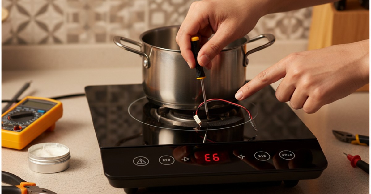 Cách xử lý lỗi e6 bếp từ đơn giản tại nhà