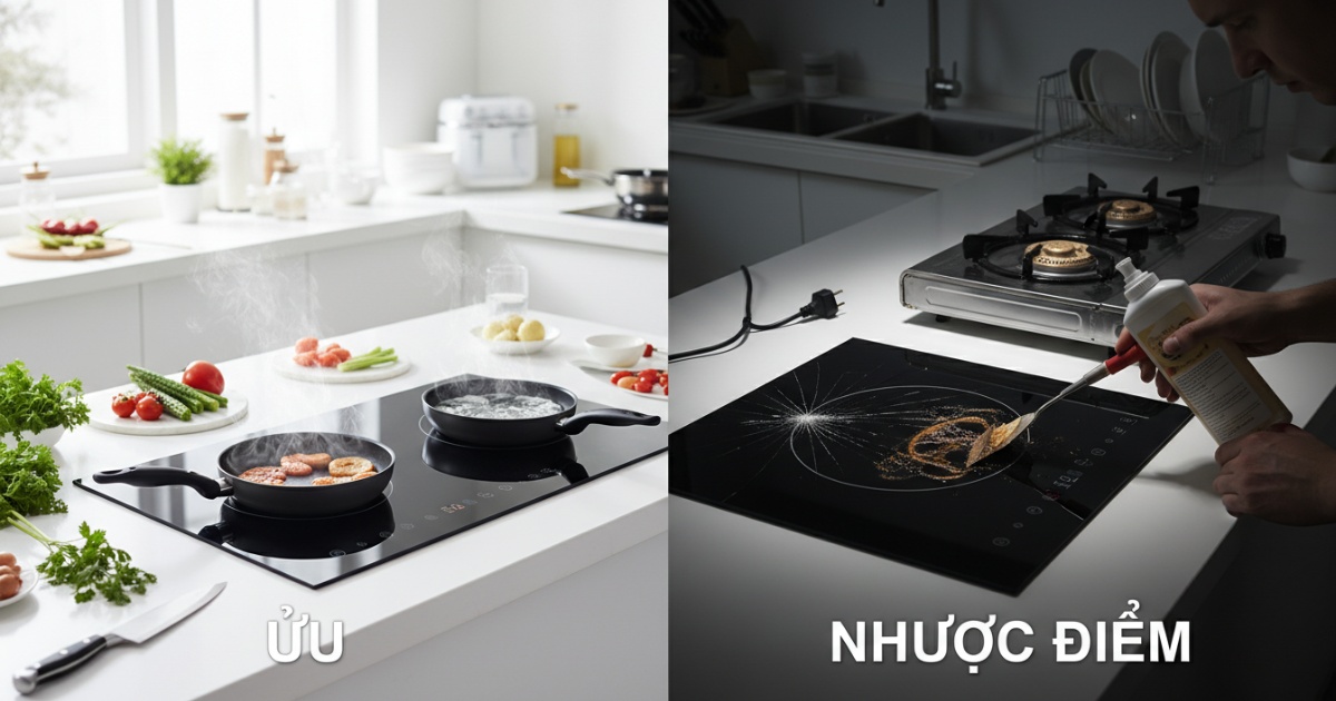 Ưu và nhược điểm của bếp từ Nagakawa