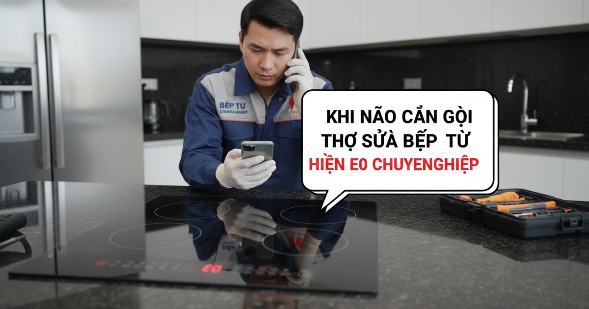 Khi nào cần gọi thợ sửa bếp từ hiện e0 chuyên nghiệp