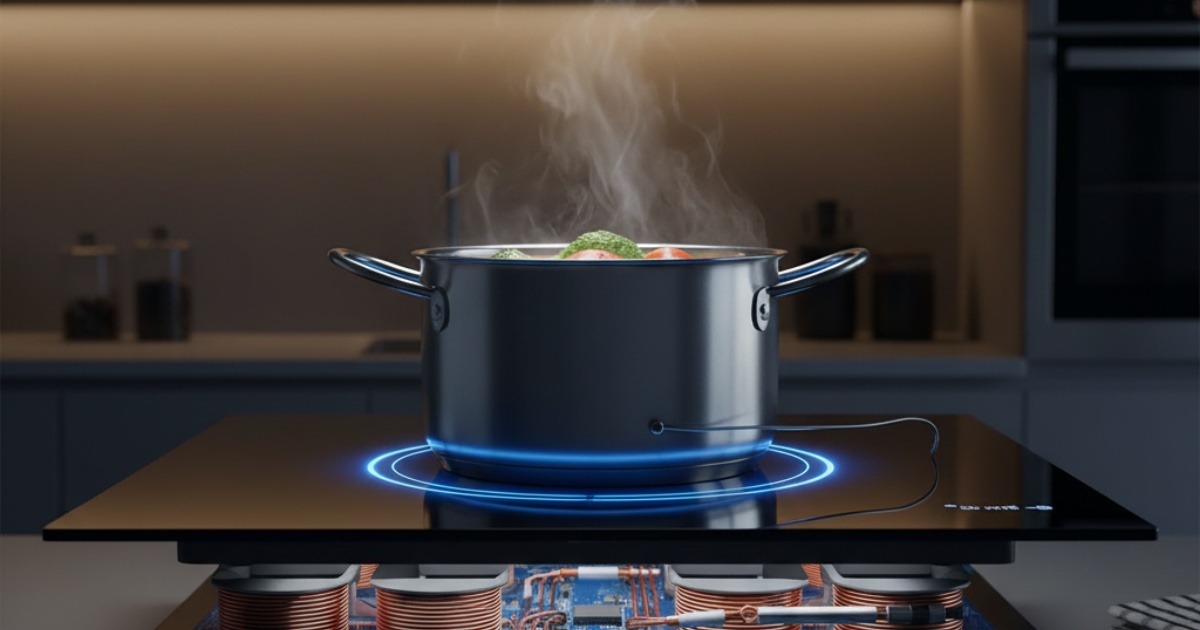 Nguyên lý hoạt động của bếp từ tự ngắt