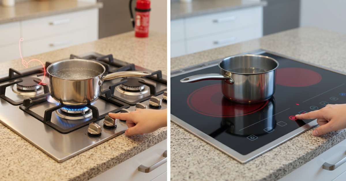 So sánh bếp ga và bếp điện dựa trên mức độ an toàn khi sử dụng