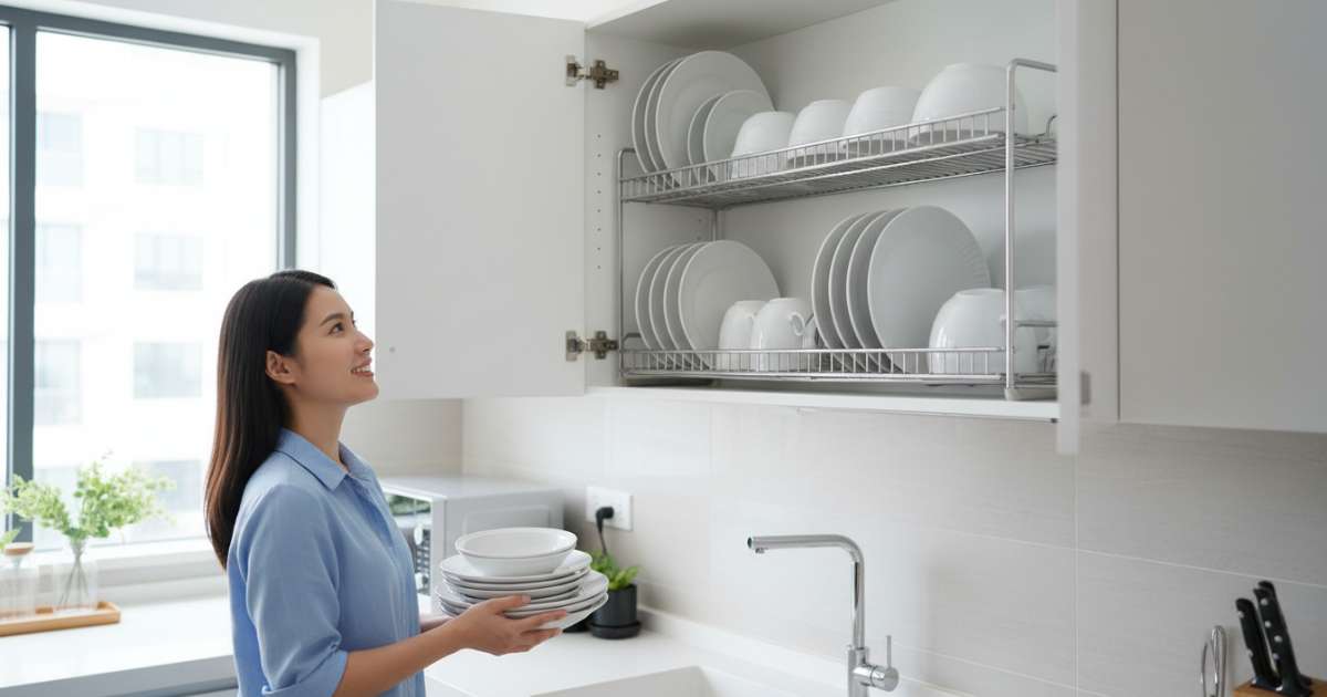 Khi nào nên lắp đặt giá bát cố định 3 tầng cho tủ bếp trên