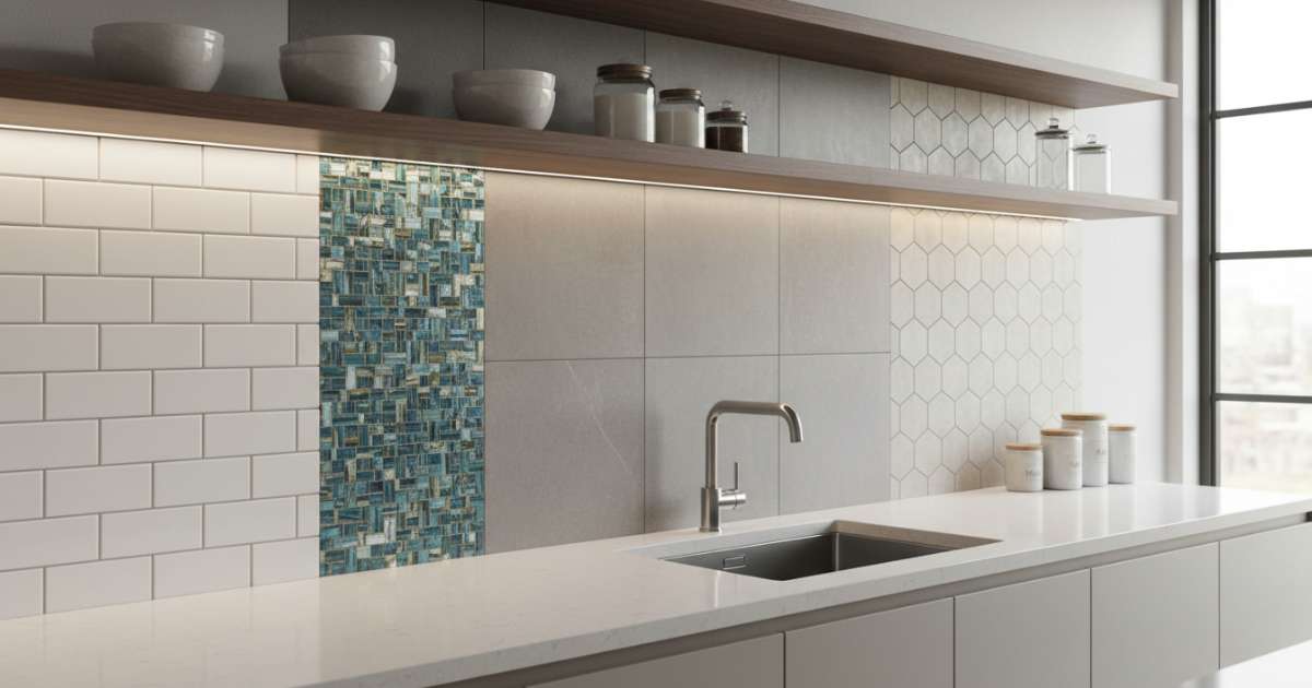 Các loại gạch thẻ ốp tường bếp phổ biến hiện nay