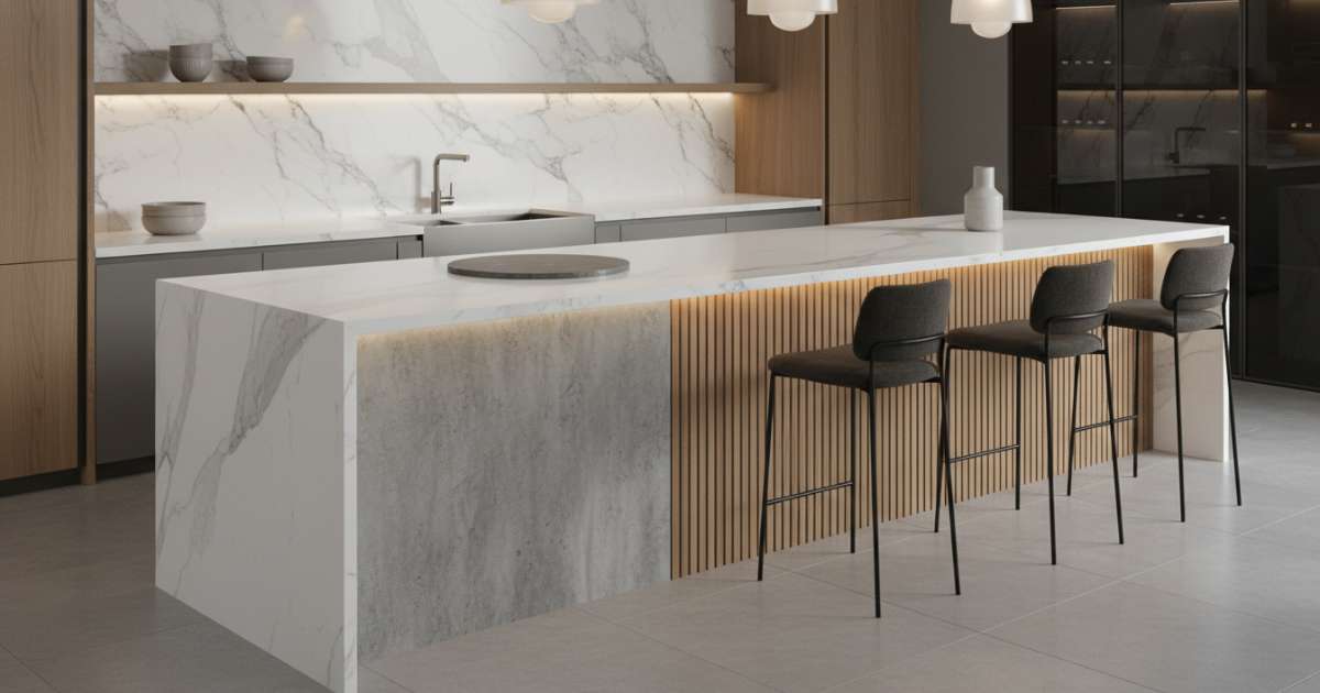 Các loại vật liệu phổ biến làm quầy bar bếp hiện đại hiện nay