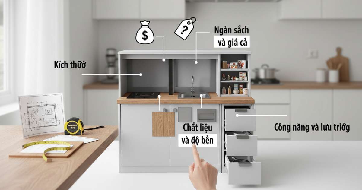 Những tiêu chí quan trọng khi chọn mua tu bep mini