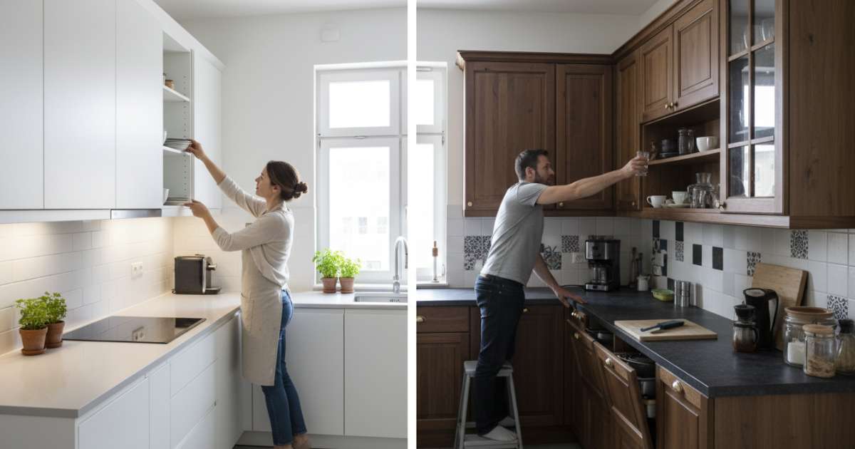 Tầm quan trọng của việc chọn đúng kích thước tủ bếp treo tường