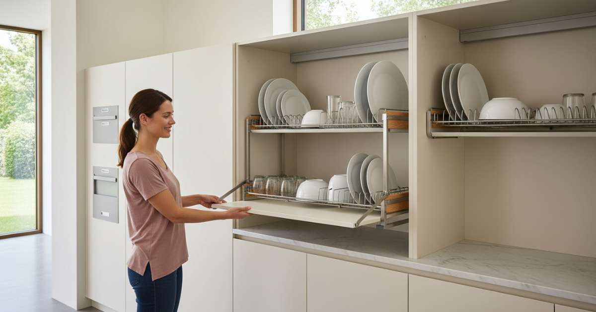 Ưu điểm khi lựa chọn đúng kích thước giá bát nâng hạ cho tủ bếp