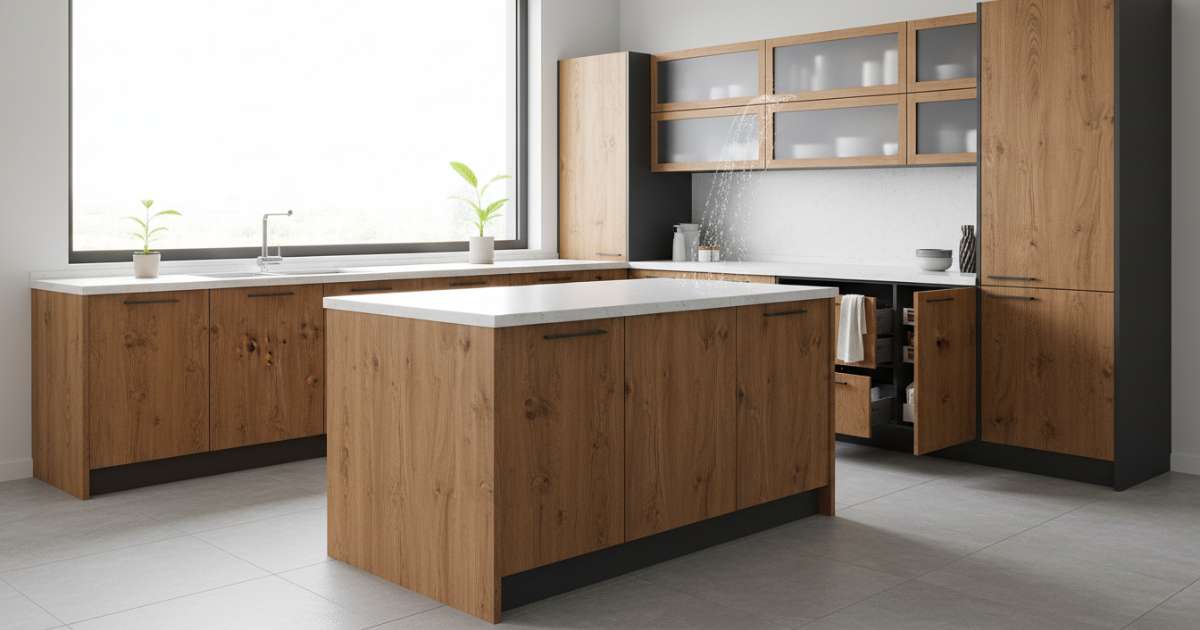 Ưu điểm nổi bật khi sử dụng tủ bếp nhựa giả gỗ