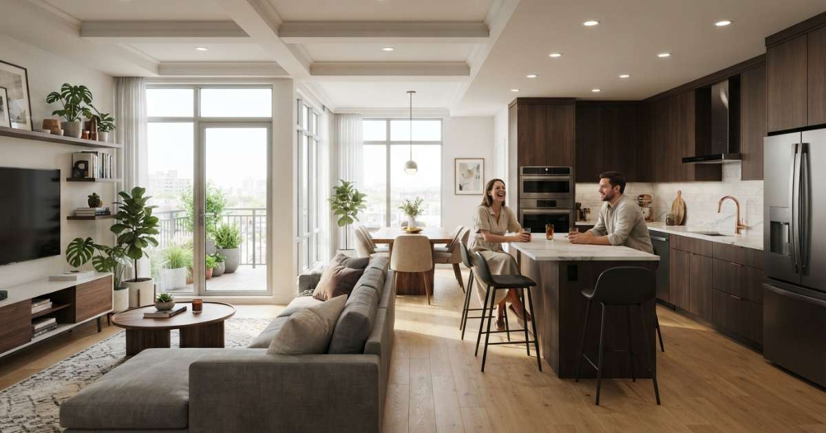 Các giải pháp phân chia không gian phòng khách và bếp khéo léo