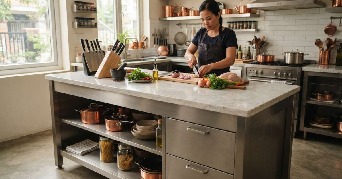 Các loại mặt đá phổ biến dùng cho bàn bếp inox mặt đá
