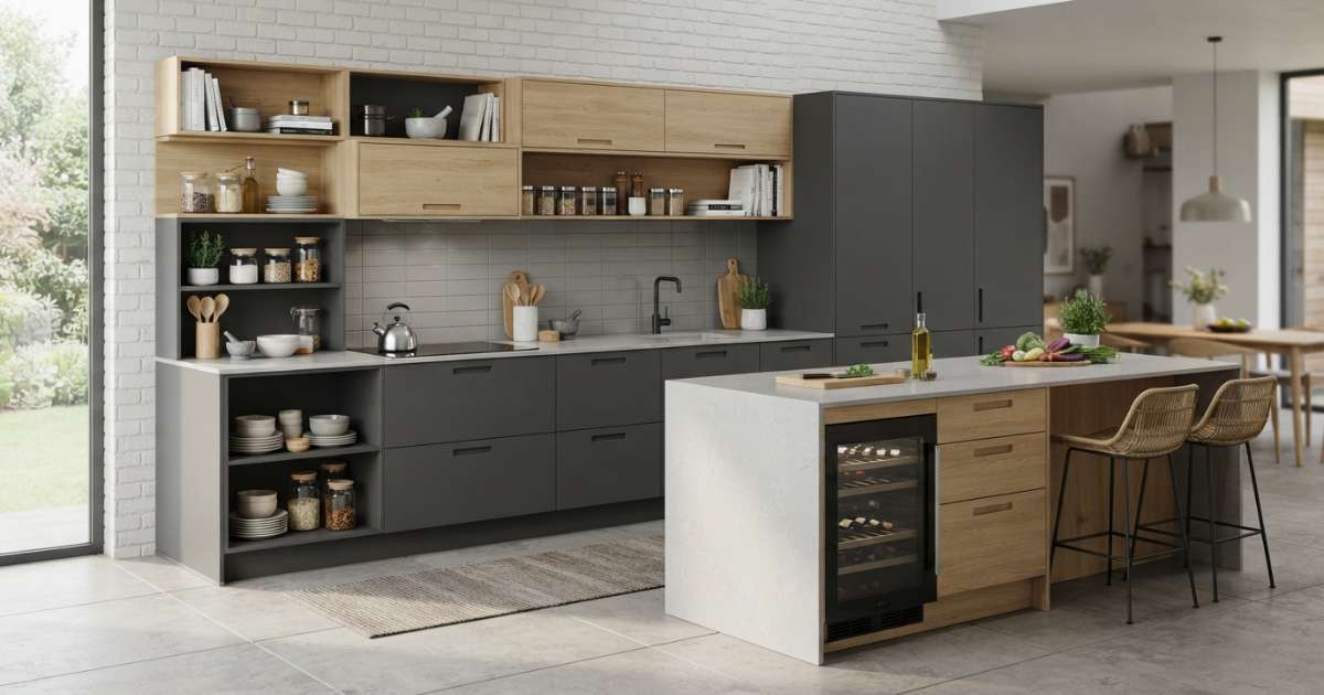 Các loại tủ bếp domino phổ biến trên thị trường
