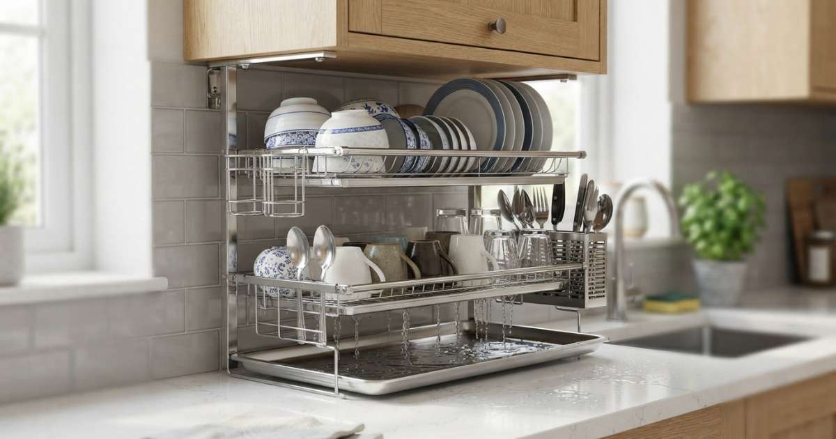 Cách lựa chọn kệ chén inox 2 tầng treo tủ bếp phù hợp nhu cầu