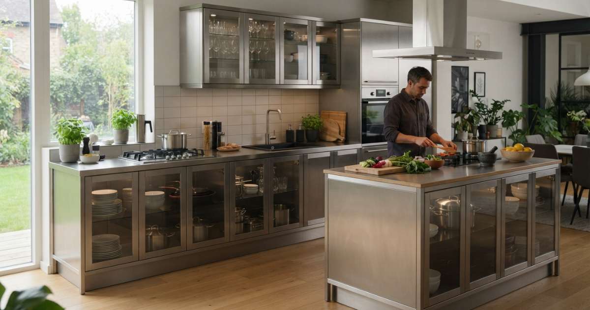 Cấu tạo chi tiết của bộ bếp inox cánh kính tiêu chuẩn